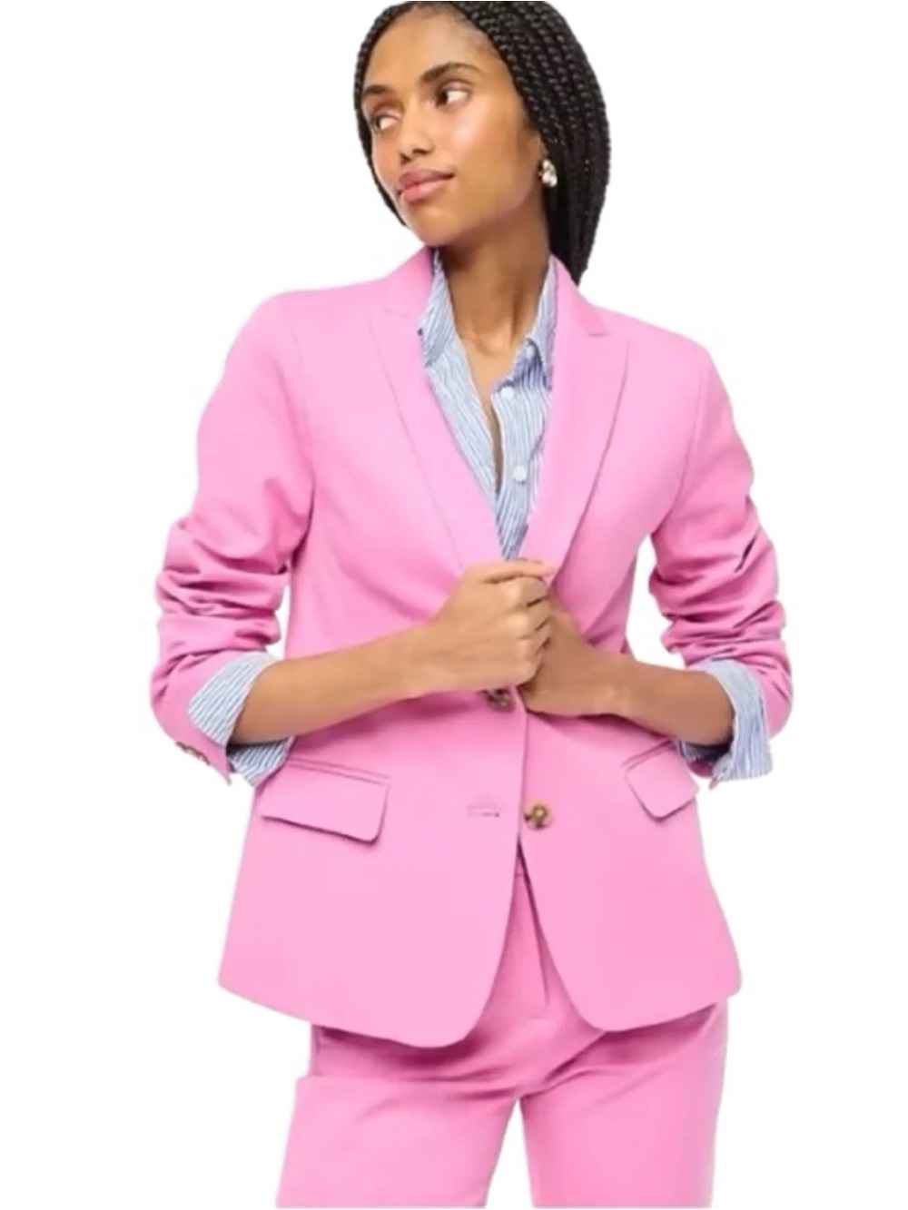 J. Crew Pink Tailored 2 Button Blazer Jacket  Pink 6 new $198 - Picture 3 of 8